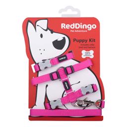 Red Dingo Hvalpesæt med Halsbånd, Sele og Snor PINK
